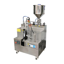 Plastic water bag cup beverage capping paste automatic liquid form liquid vial filling and sealing machine